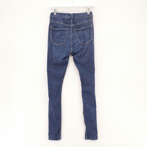 Hollister Curvy High Rise Jegging Legging Blue Denim Jeans 26 / 29 Distressed Fa - Picture 5 of 7